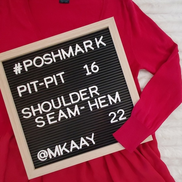 •French Connection•Deep red l/s  vneck•Small•EUC - Picture 6 of 16